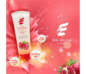 Sữa rửa mặt 2in1 Elisa Lựu đỏ