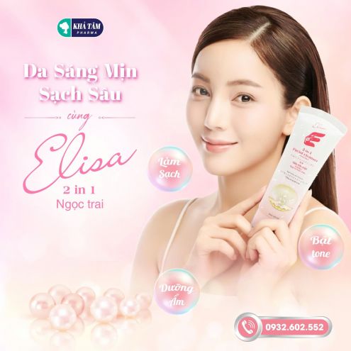 Sữa rửa mặt 2in1 Elisa Ngọc Trai