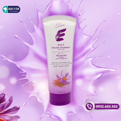 Sữa rửa mặt 2in1 Elisa Nhụy hoa Nghệ Tây