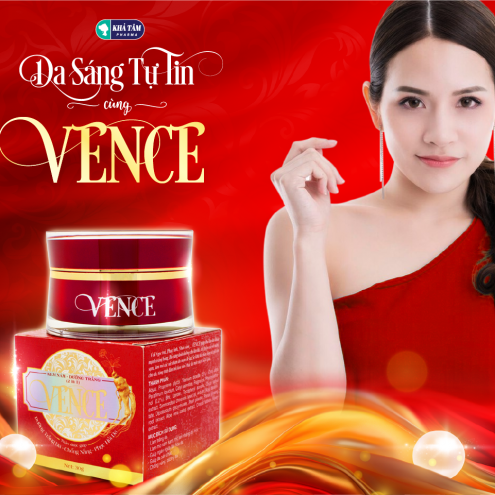 Kem nám - dưỡng trắng 2in1 VENCE