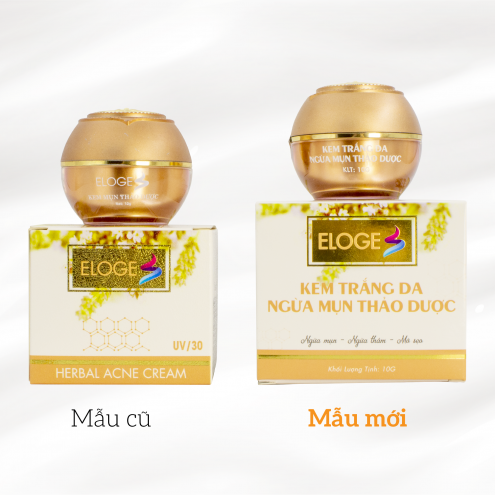 Kem trắng da ngừa mụn thảo dược Eloge 10g