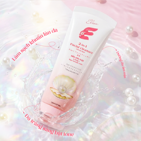 Sữa rửa mặt 2in1 Elisa Ngọc Trai
