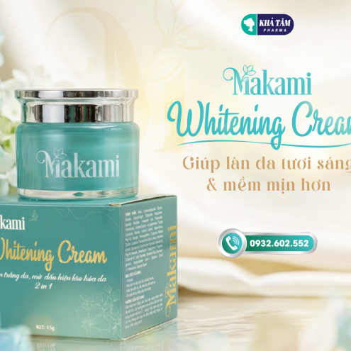Kem trắng da, mờ dấu hiệu lão hóa da 2in1 MAKAMI - 15G