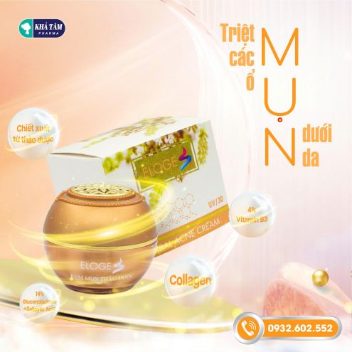 Kem mụn thảo dược Eloge 10g